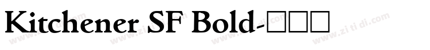 Kitchener SF Bold字体转换